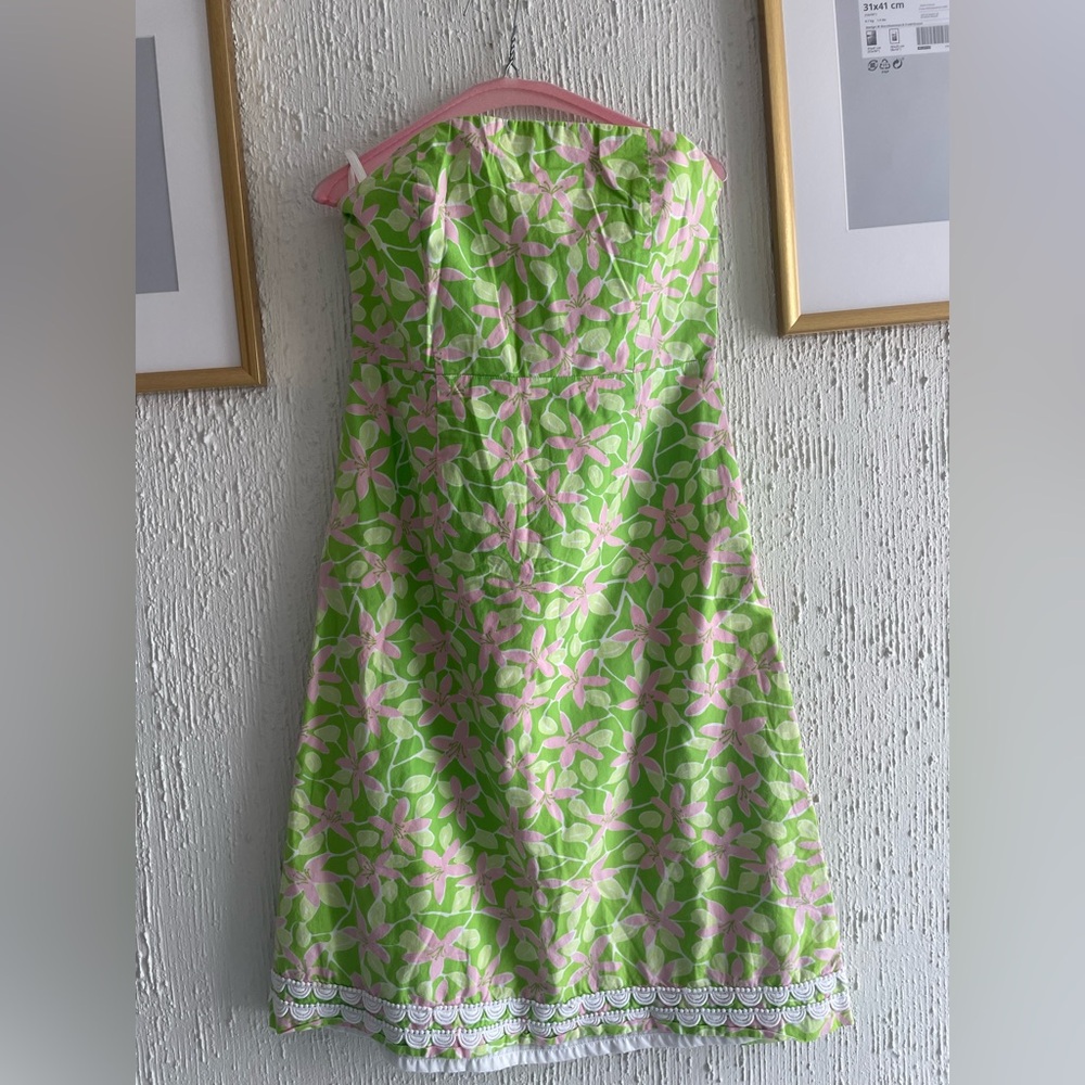 Lilly Pulitzer Green and Pink Patterned Dress